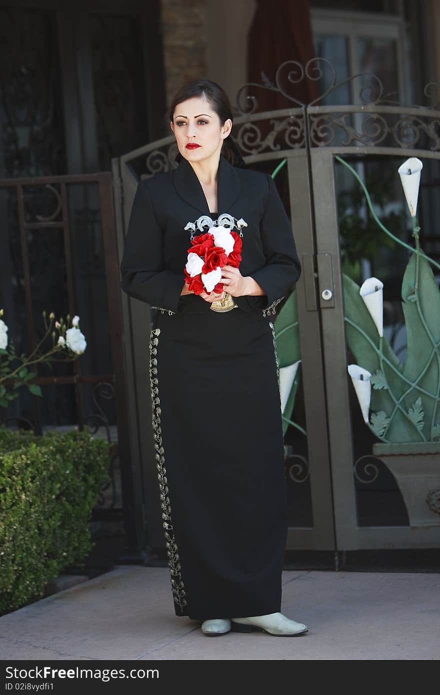 Latino Woman in trational dress