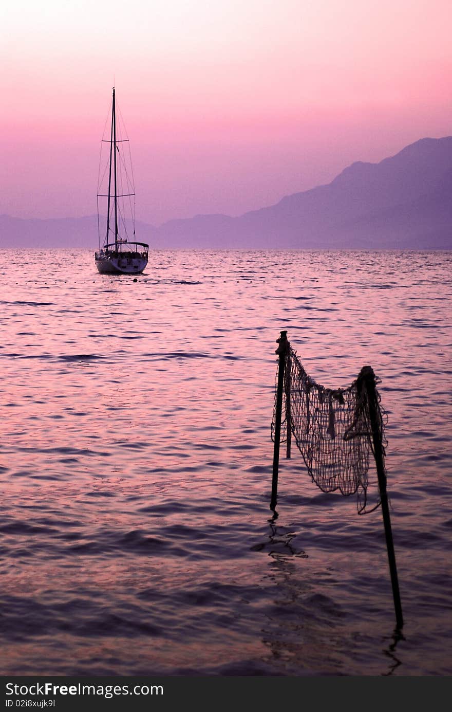 Sailboat at sea