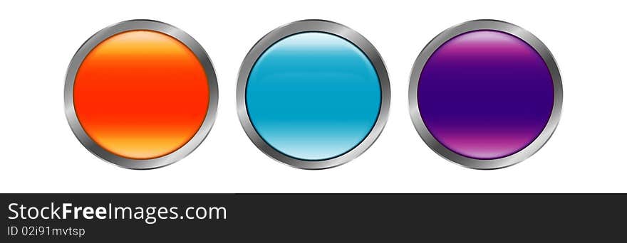 Modern button set of icons