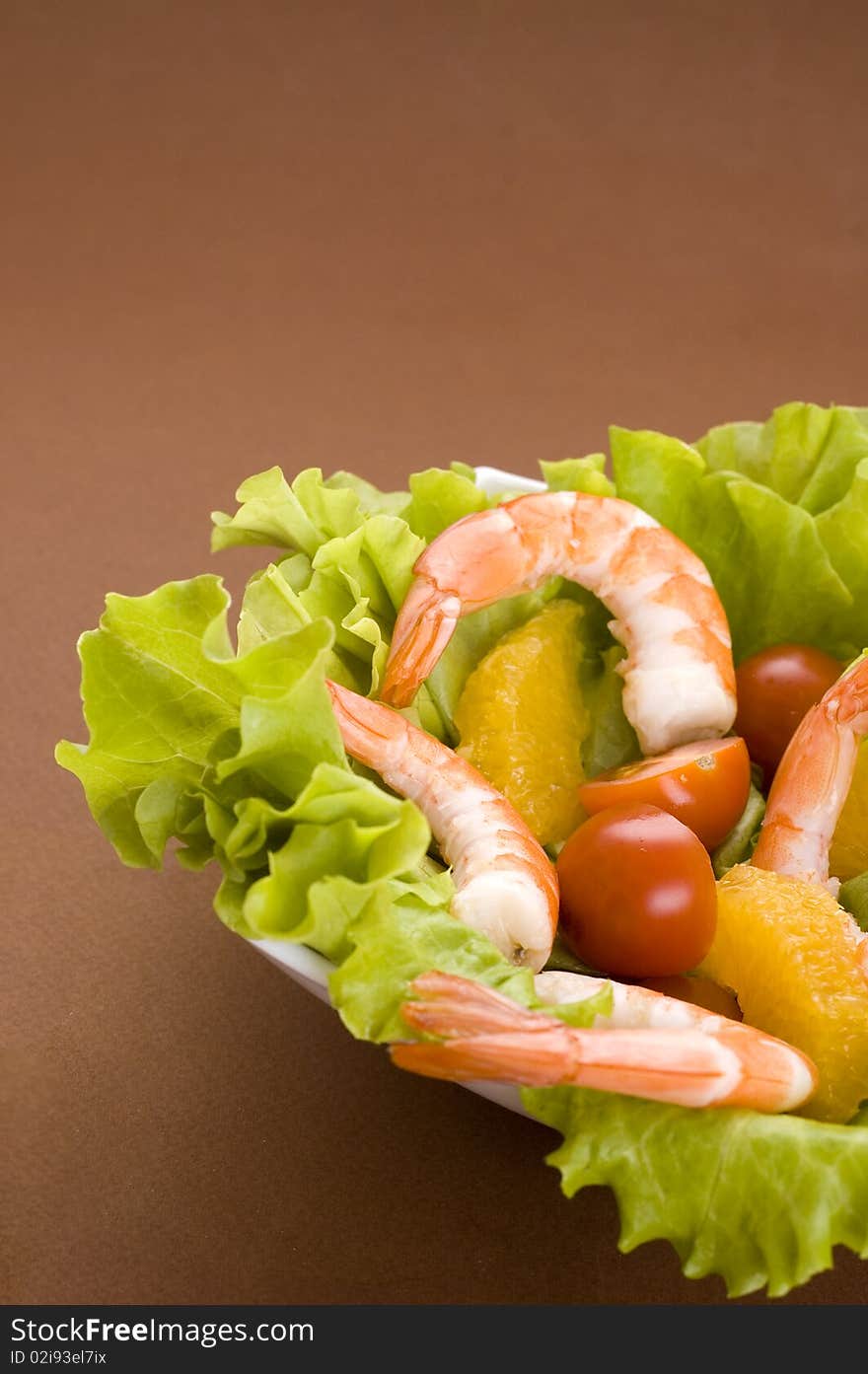 Salad with shrimps