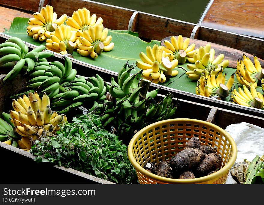 Exotic fruits for sale on floating market