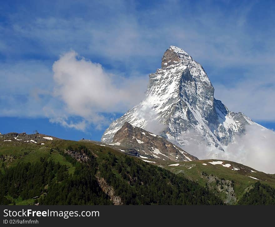 Matterhorn With Clouds