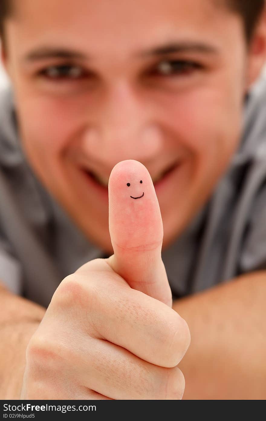 Smiling finger