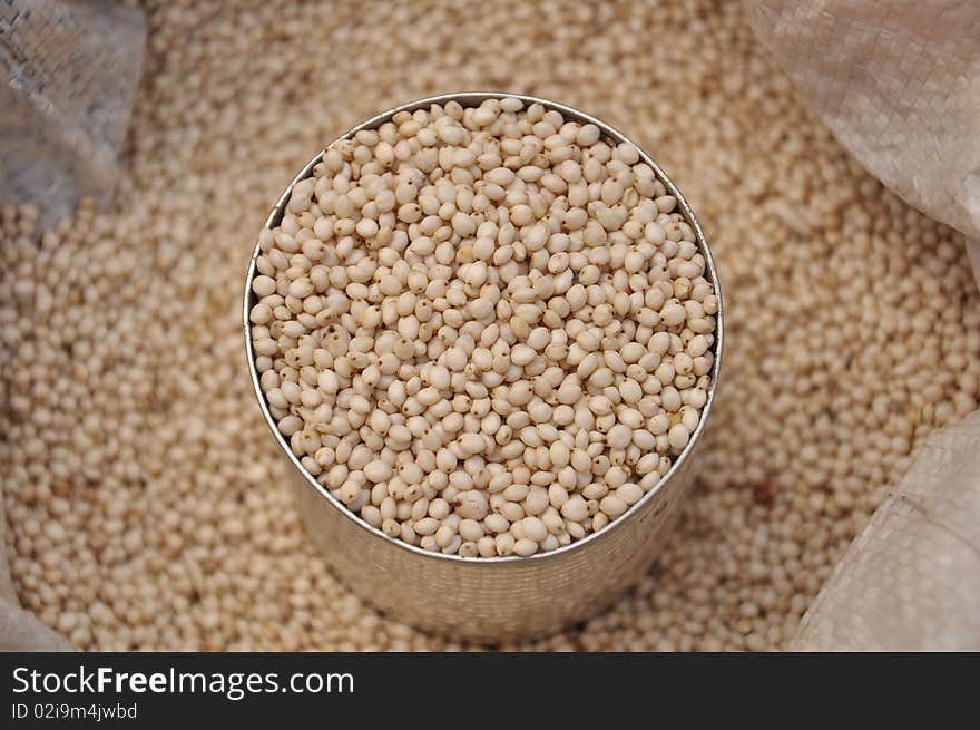 Raw millet form northern of thailand