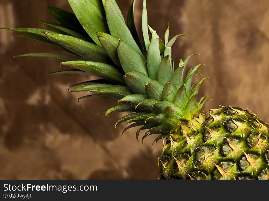 Pineapple On Wood Table