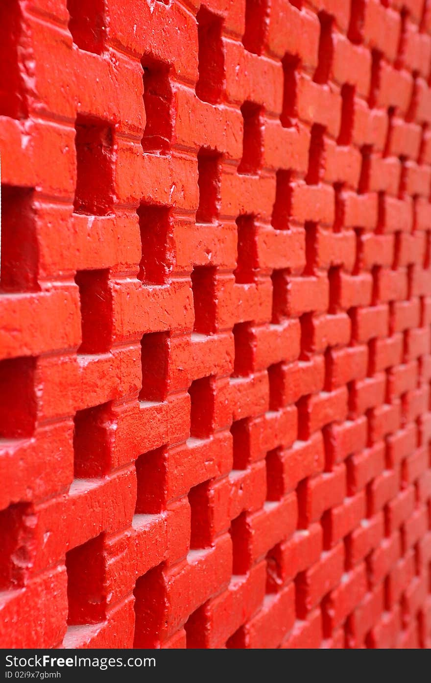 Red wall at salatam temple