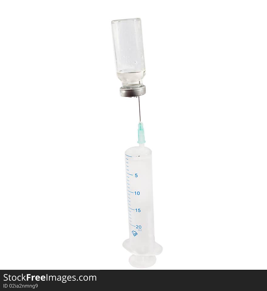 Medical syringe with a vaccine