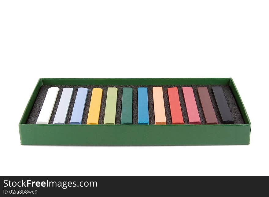 Set of pastels in various tones. Set of pastels in various tones