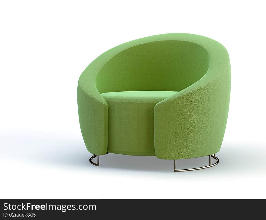 Stylish 3d sofa on the white background. Stylish 3d sofa on the white background