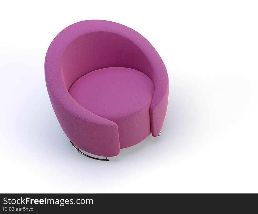 Stylish 3d sofa on the white background. Stylish 3d sofa on the white background