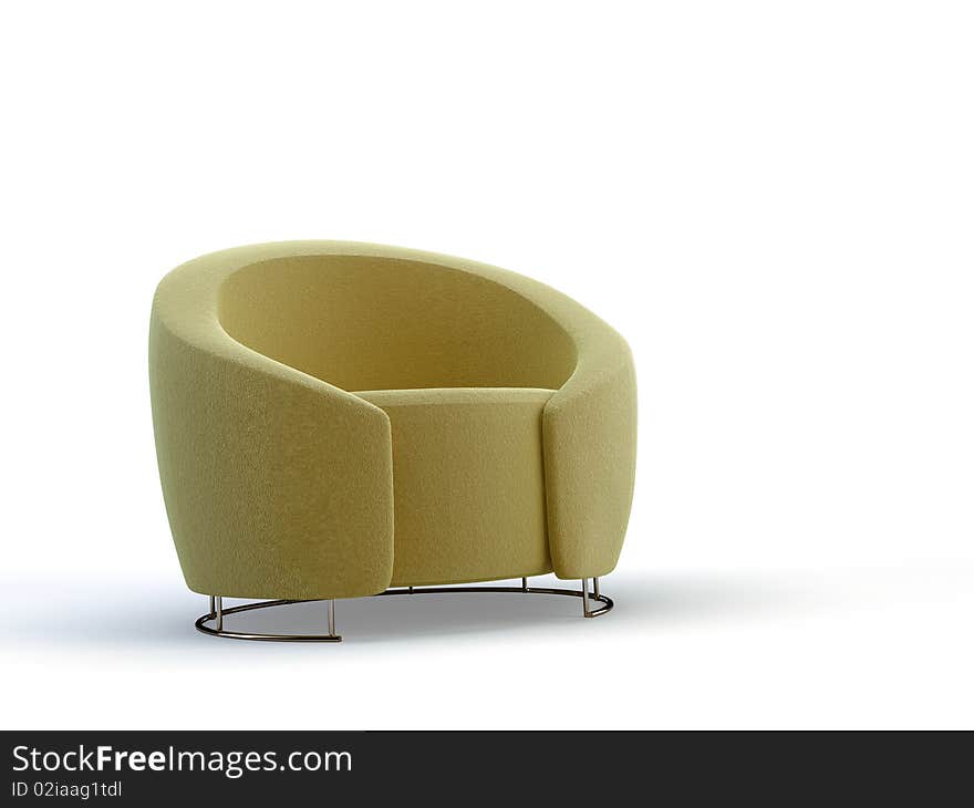 Stylish 3d sofa on the white background. Stylish 3d sofa on the white background