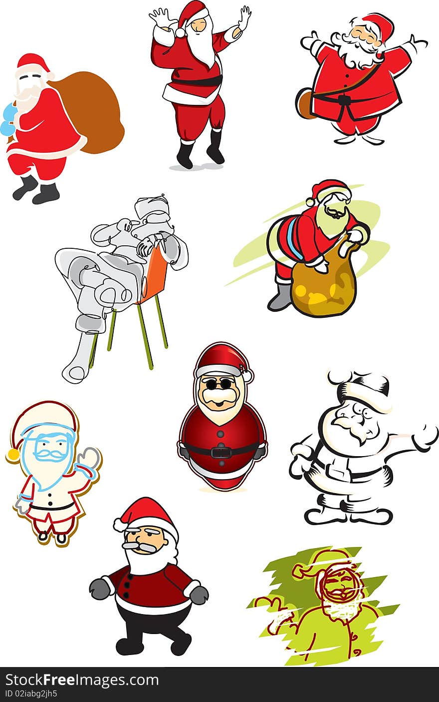 10 Illustrations of Santa Claus