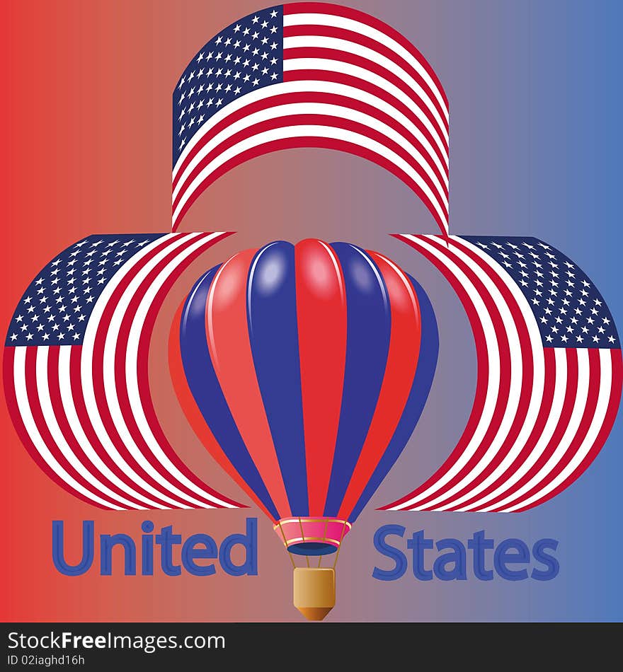 Illustration for USA. Day of independence.vector