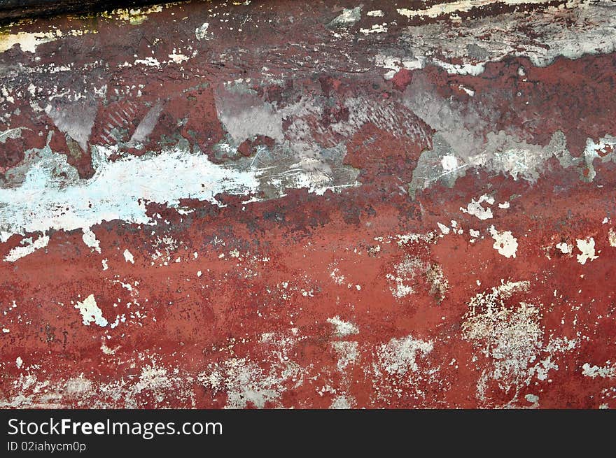 Red rust on tug boat