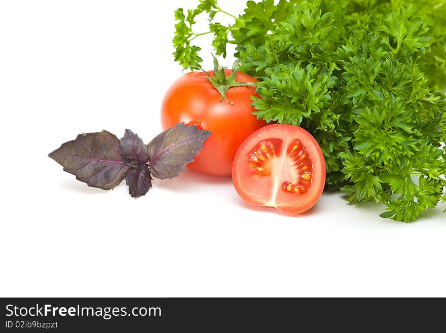 Parsley, basil and tomato