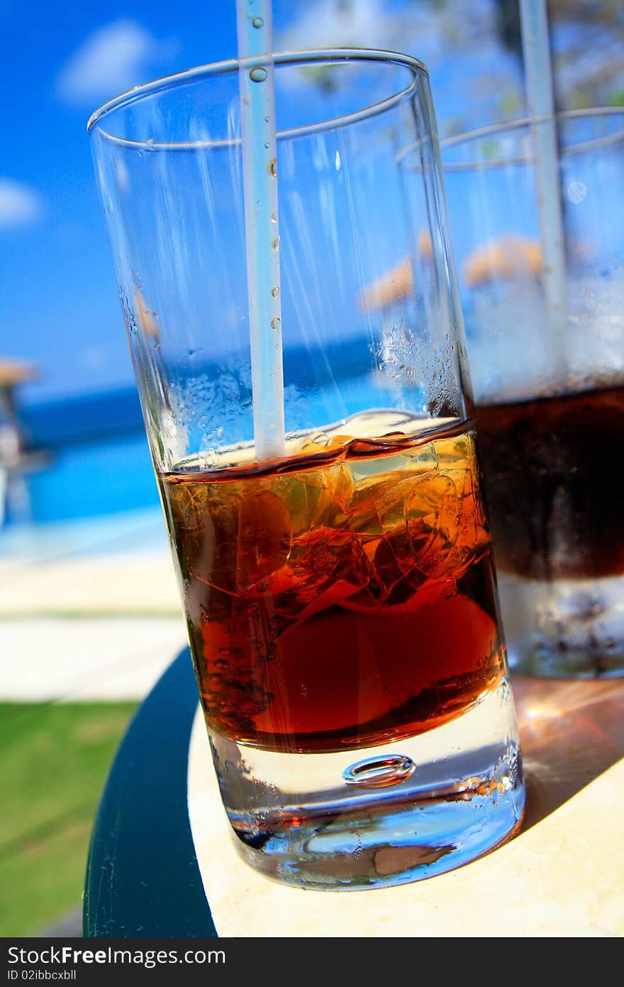 Cuba Libre cocktelle in Caribbean