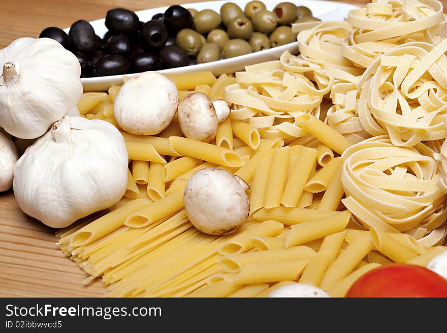 Cooking with fresh italian ingredients. Cooking with fresh italian ingredients