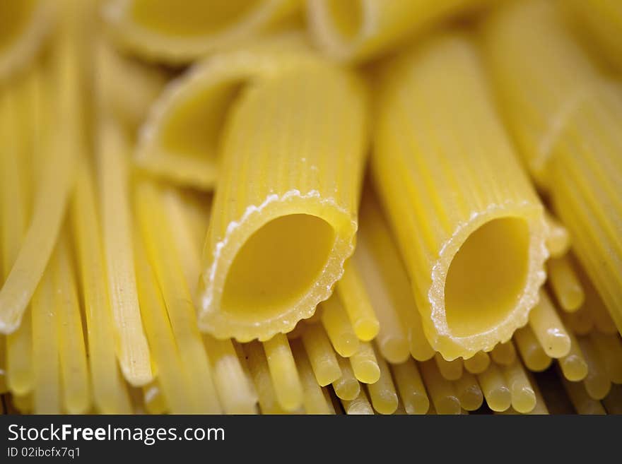 Macro of tagliatelle, italian pasta