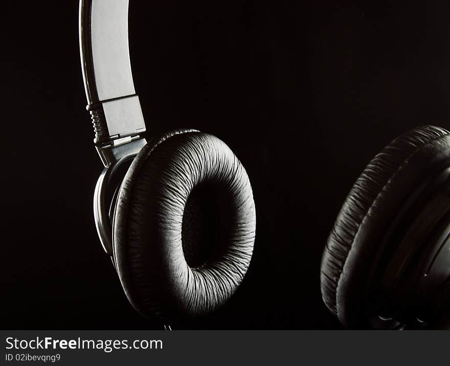 Headphone On Black