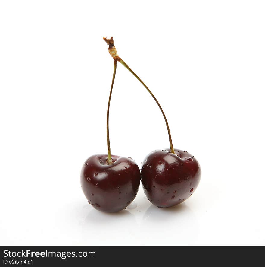 Fresh fruit on a white background