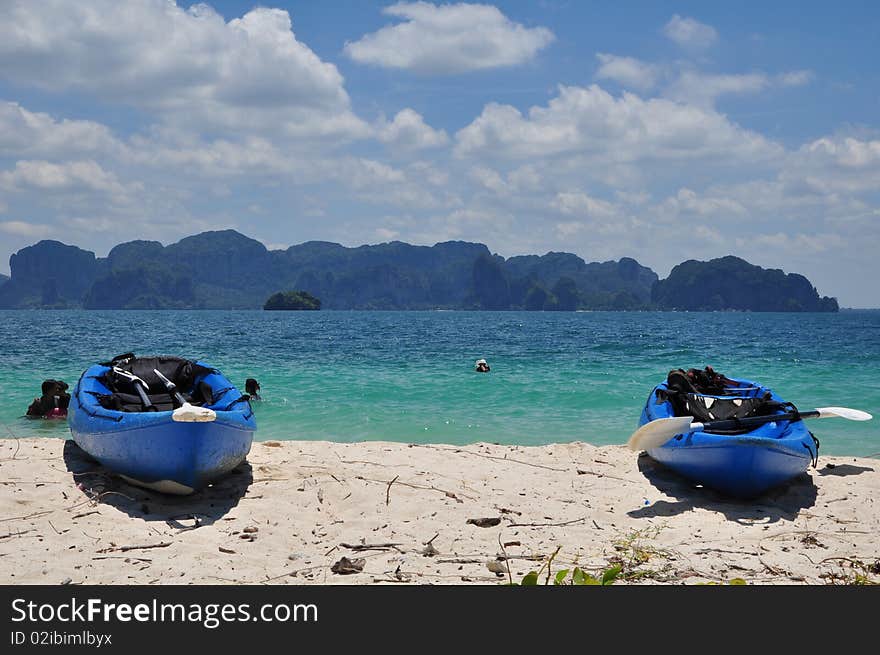 Boat in thailand sea beach