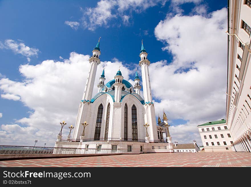 The islam minaret in the kremlin. The islam minaret in the kremlin