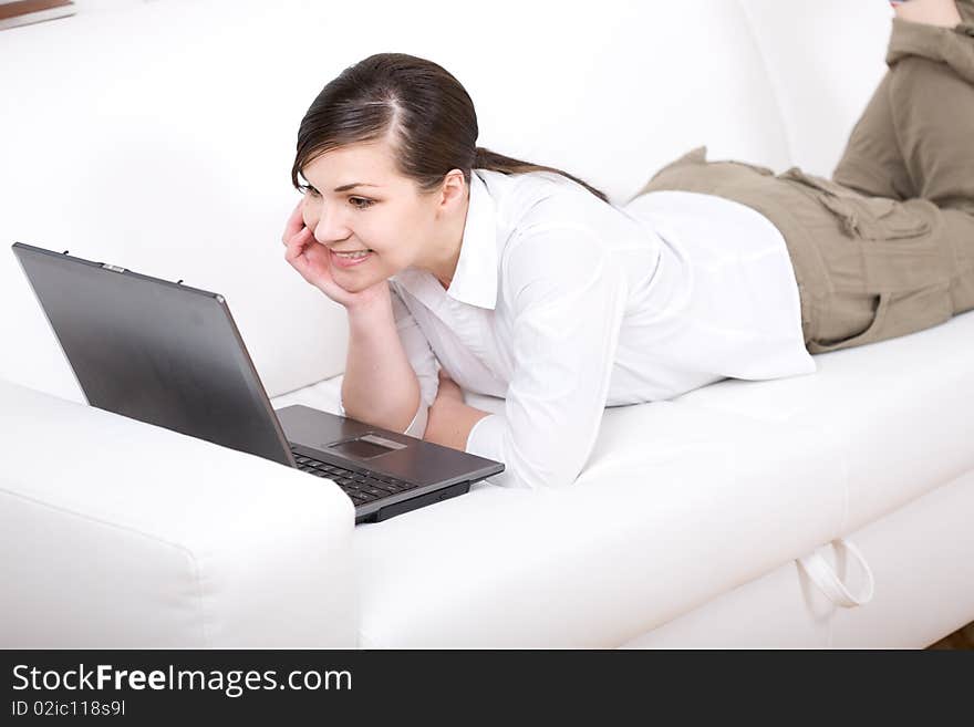 Woman with laptop