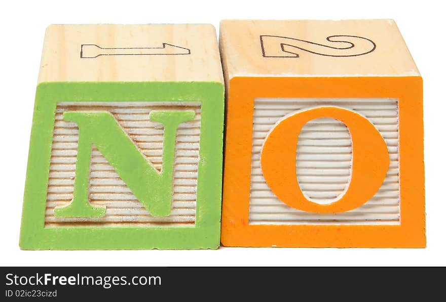 NO in Alphabet Blocks