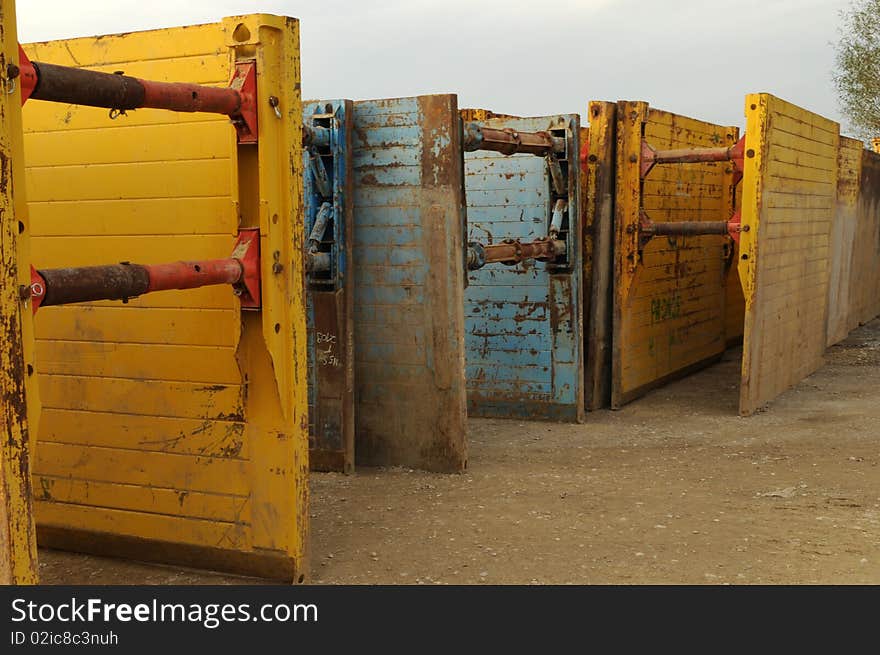 A view in a construction area. A view in a construction area.