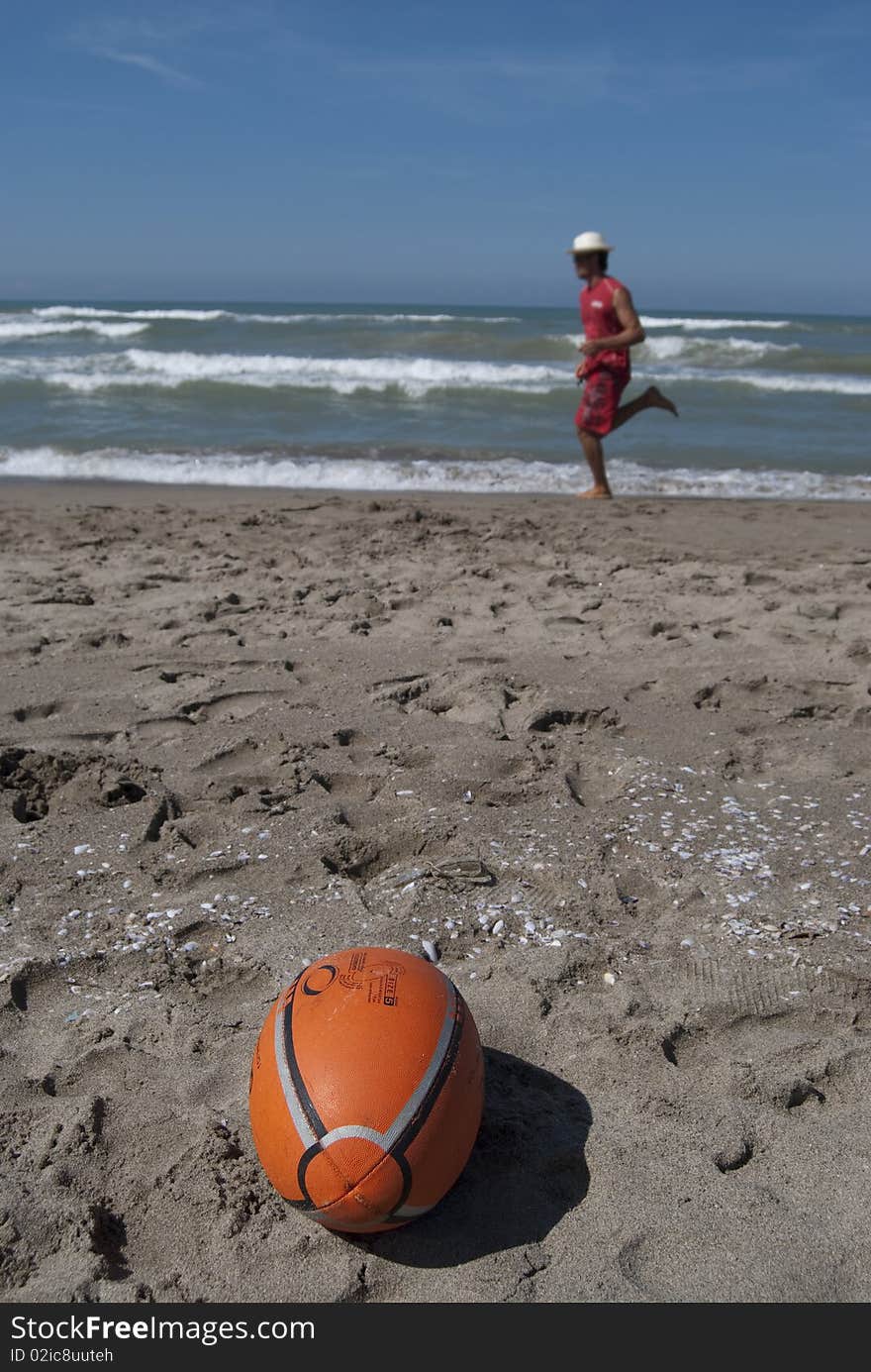 Summer at sea. beach games. Summer at sea. beach games