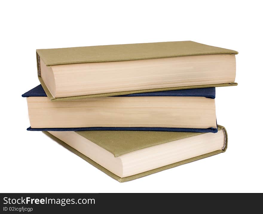 Books on a white background