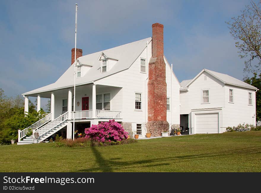 Beautiful architecture style of this older home .