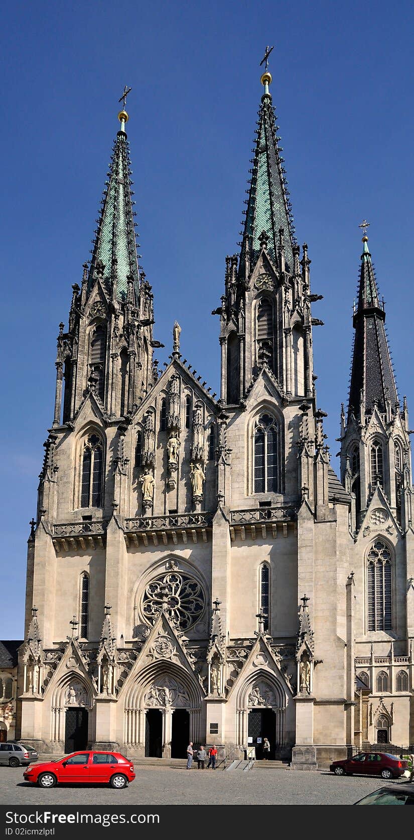 Beautiful cathedral of st. Vacalav in Olomouc, Czech Republic.