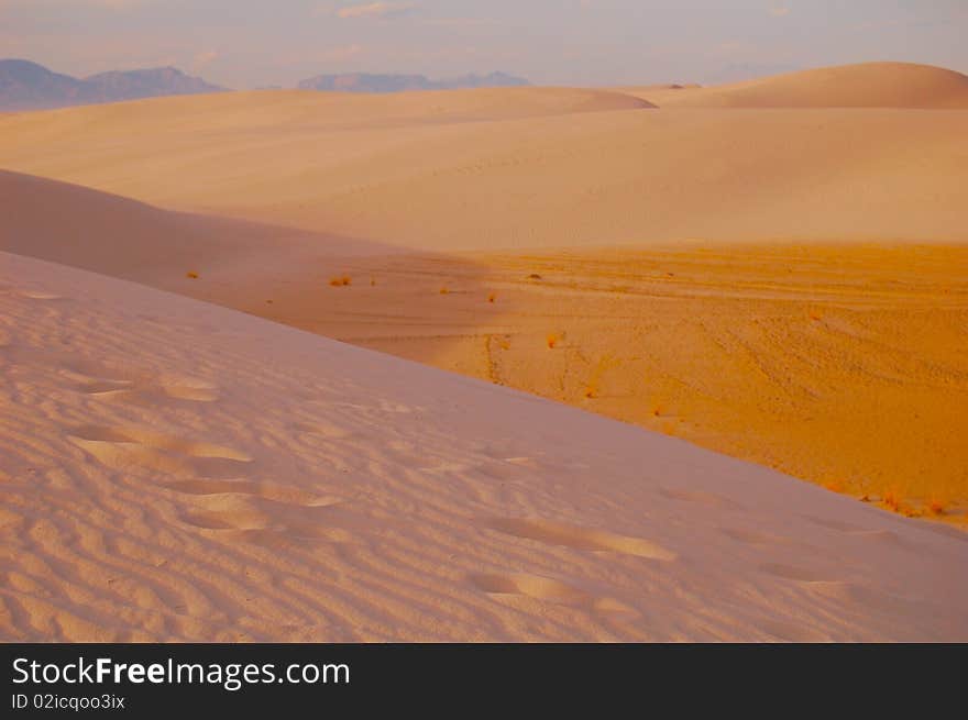 White sands landscape orange