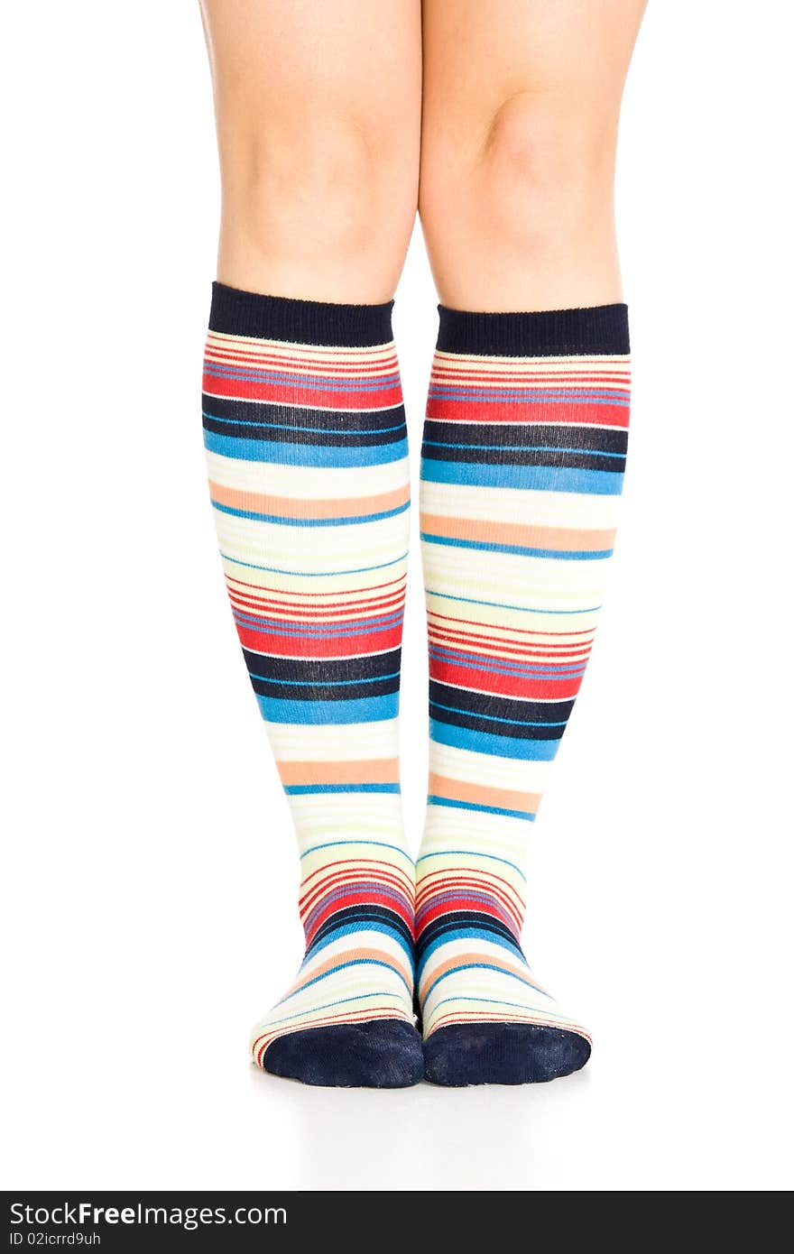 Oman legs in colorful socks