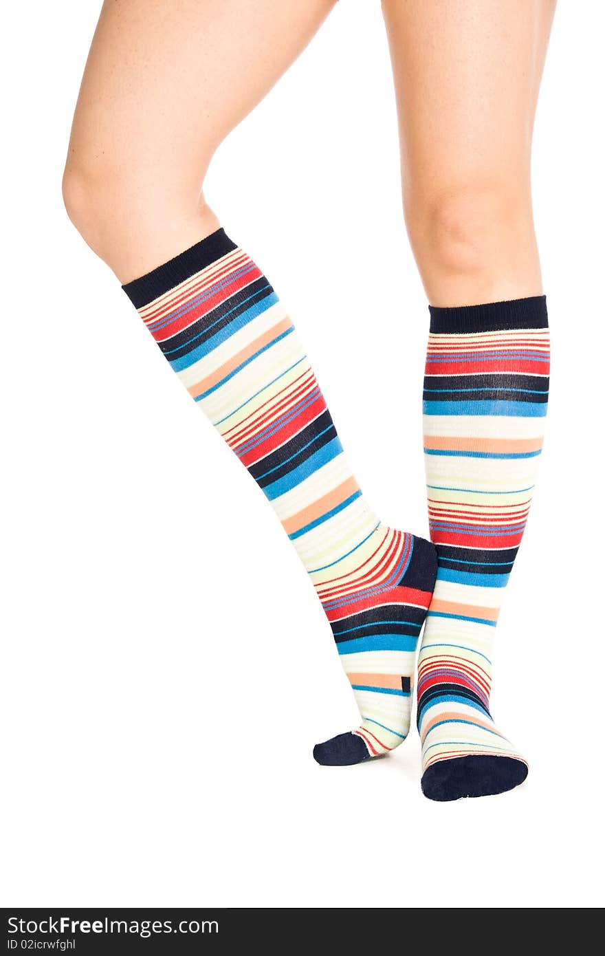 Oman legs in colorful socks