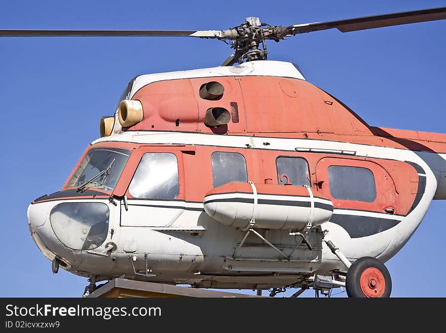 Old helicopter - MI 2, Hoplite in Poland, Warsaw. . Old helicopter - MI 2, Hoplite in Poland, Warsaw.