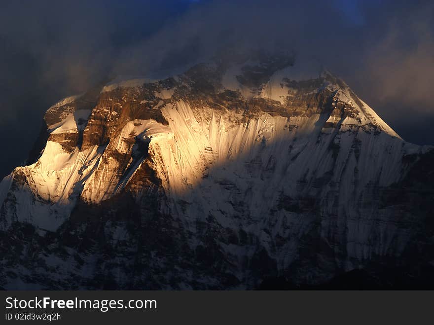 Sunrise of  Dhaulagiri, Nepal