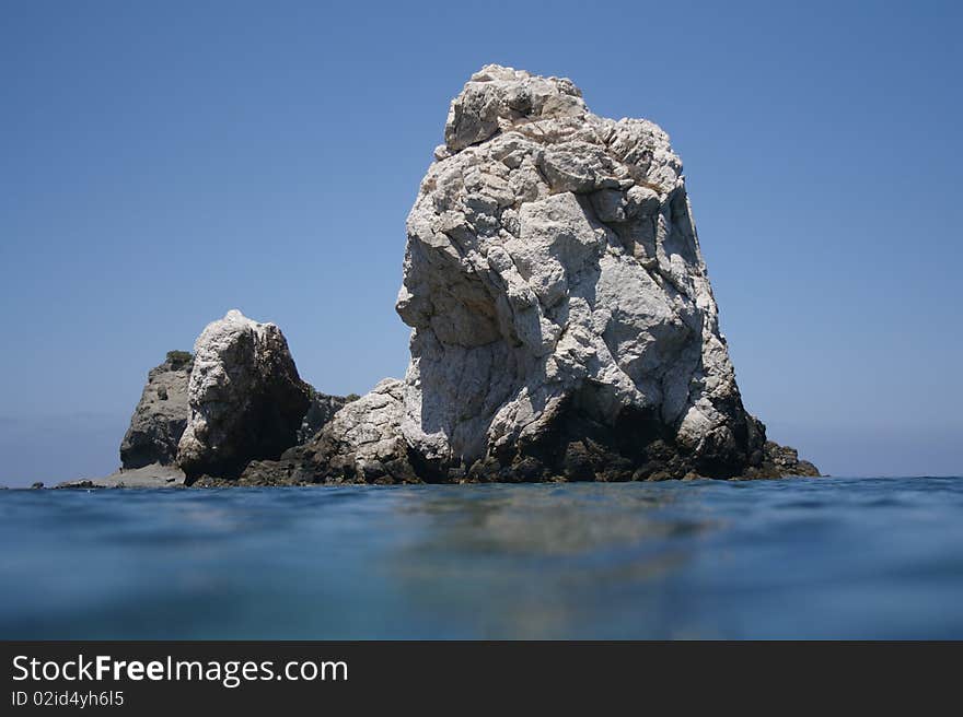 Low Angle Rock At Akamas Peninsula. Cyprus.