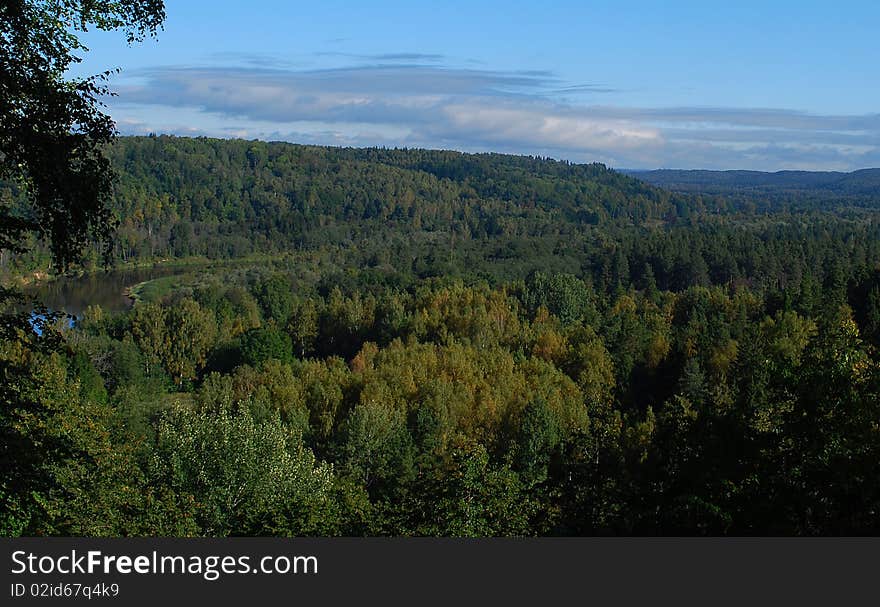 Nature of town Sigulda, Latvia.