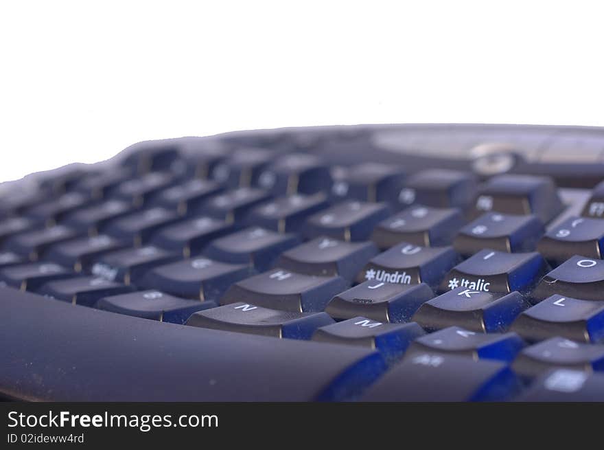 Keyboard On Isolated White With Text Space