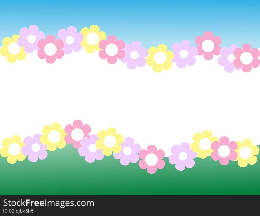 Vector background with a floral pattern