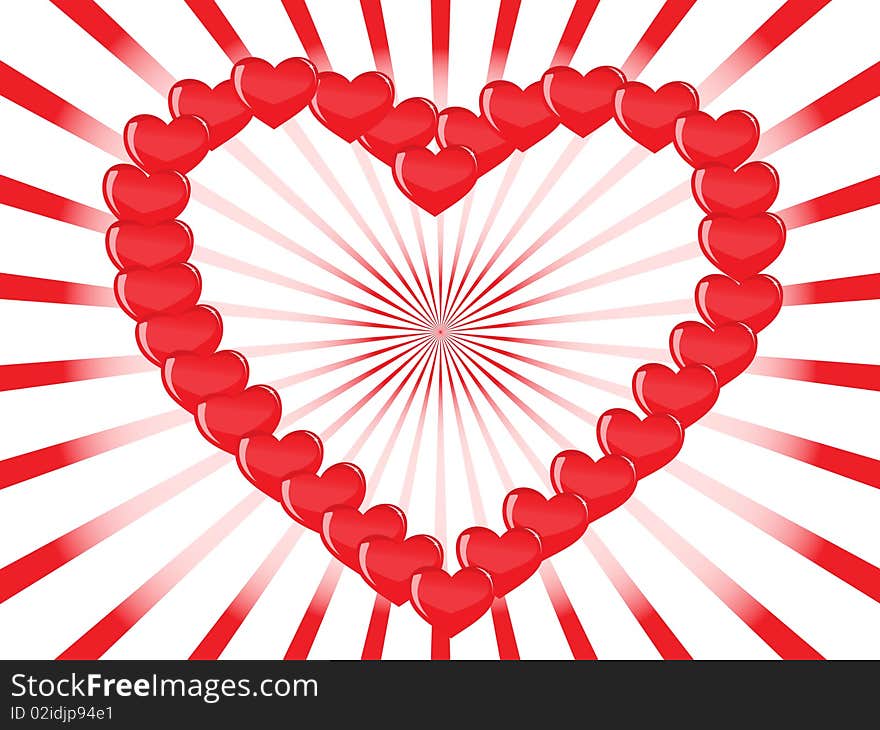 Vector heart background