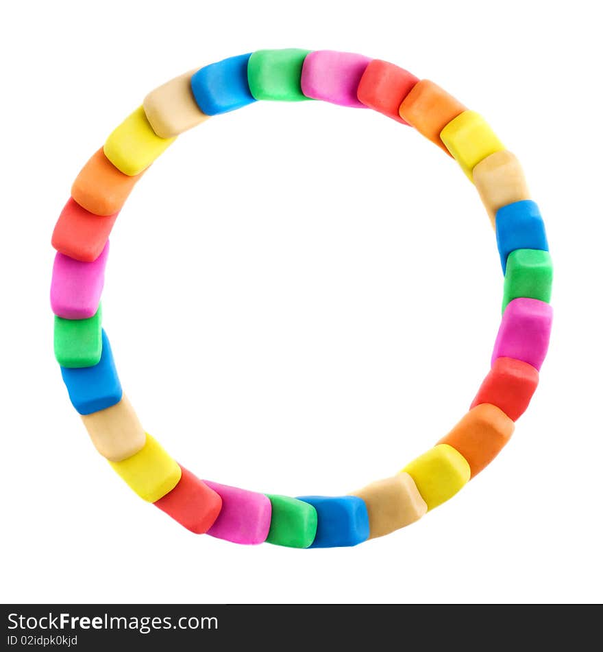 Colorful circle frame. Copy space