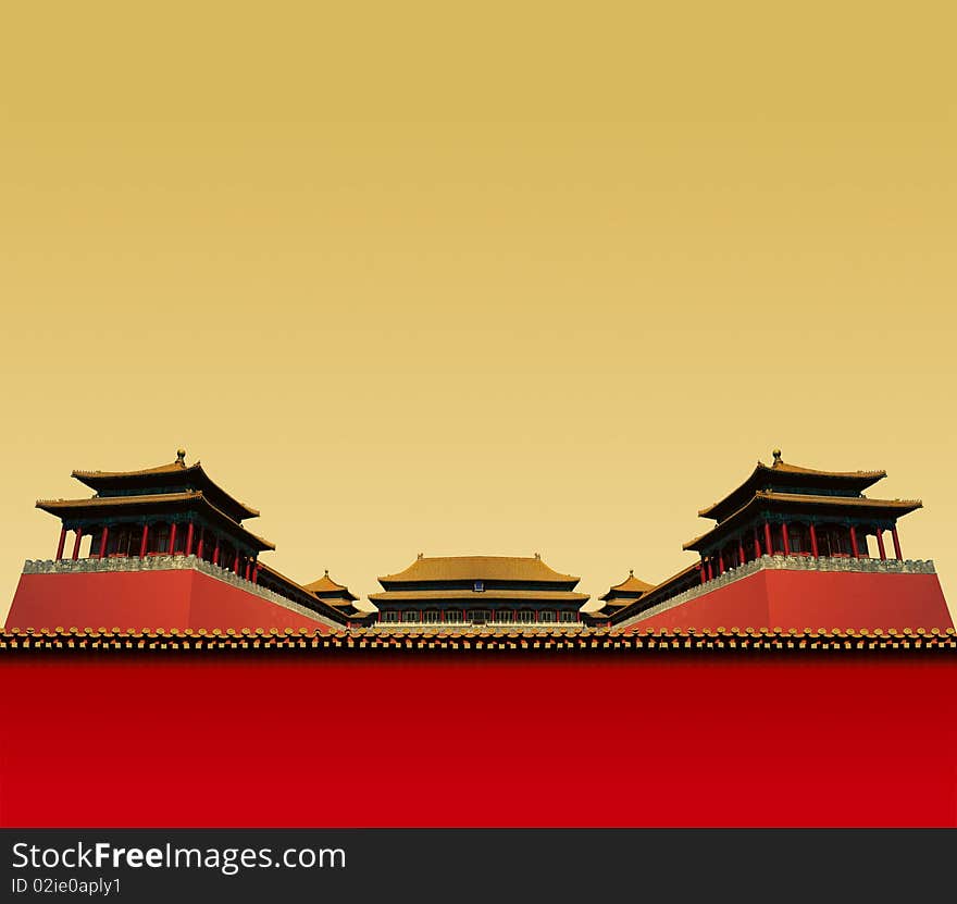 Chinese red wall