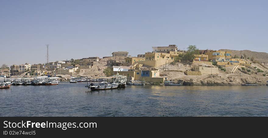 House on the banks of the Nile River. House on the banks of the Nile River