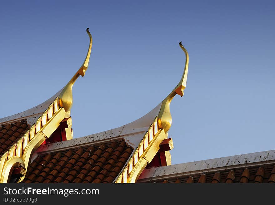 Gable apexs of Thai temple. Gable apexs of Thai temple.