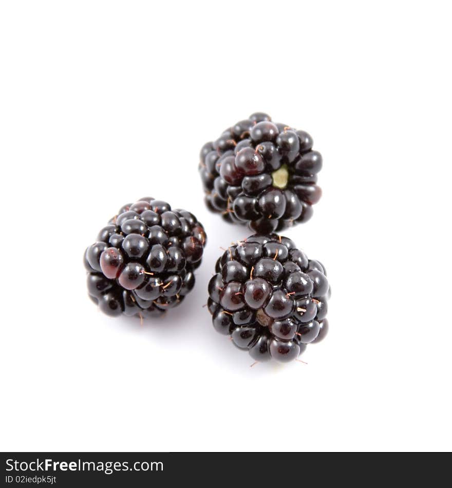 Blackberries isolated on a white background