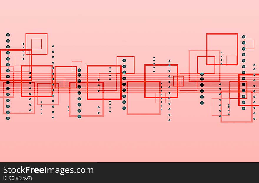 Abstract background of squares and circles