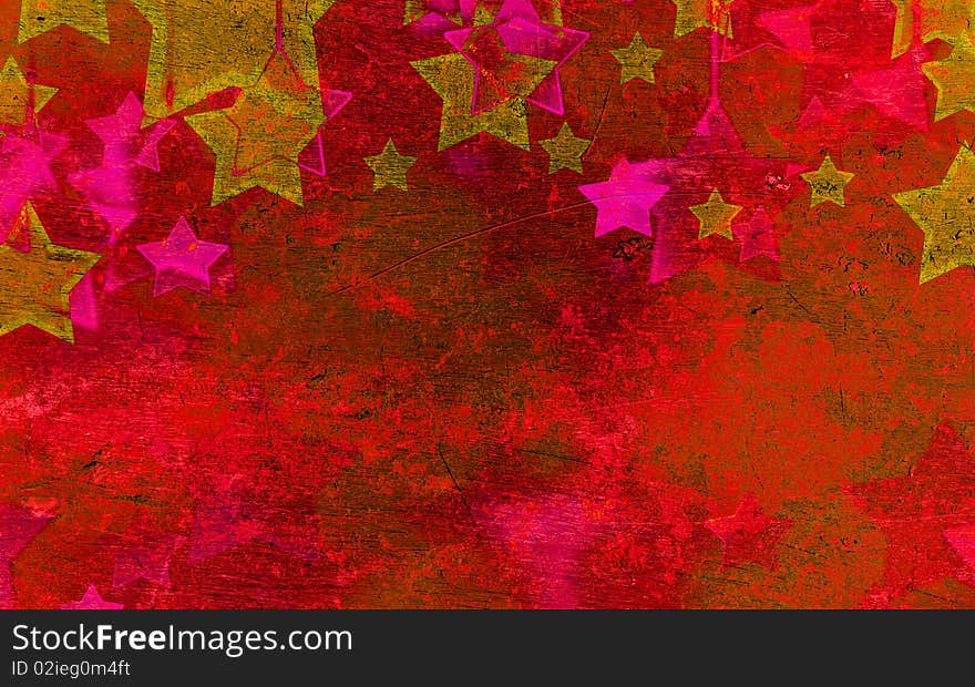 Abstract Stars On The Grunge